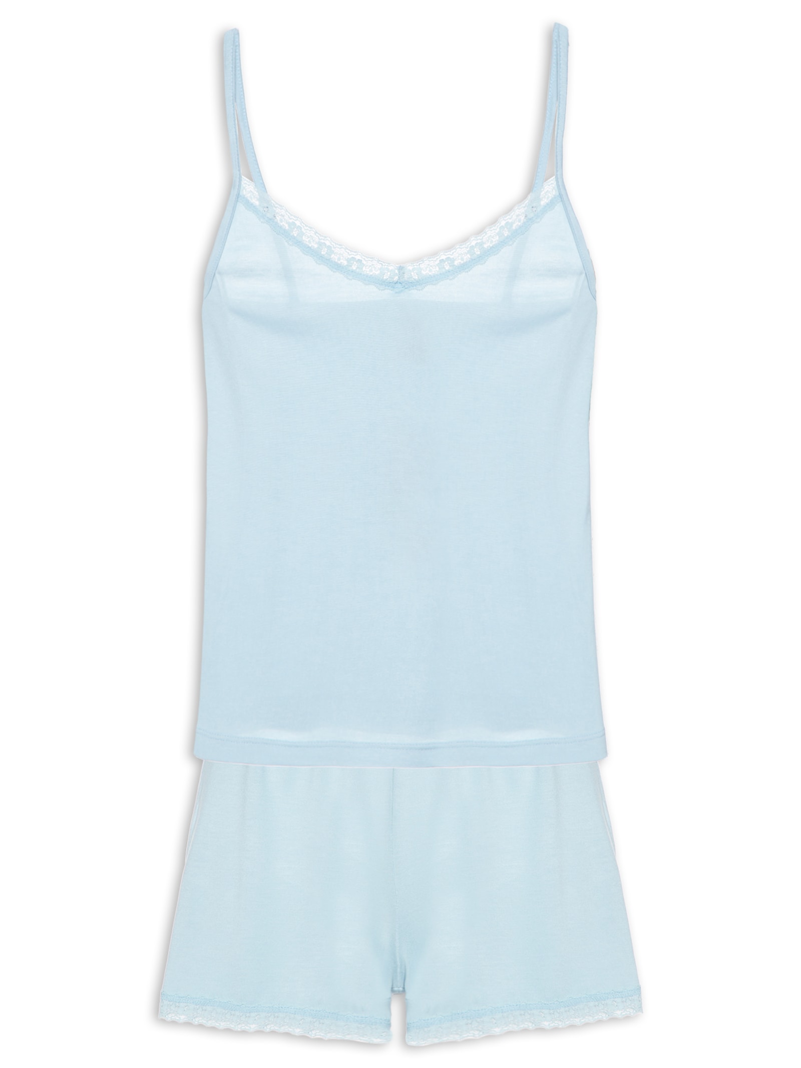 Pijama Feminino Sem Manga Azul Hering Intimates