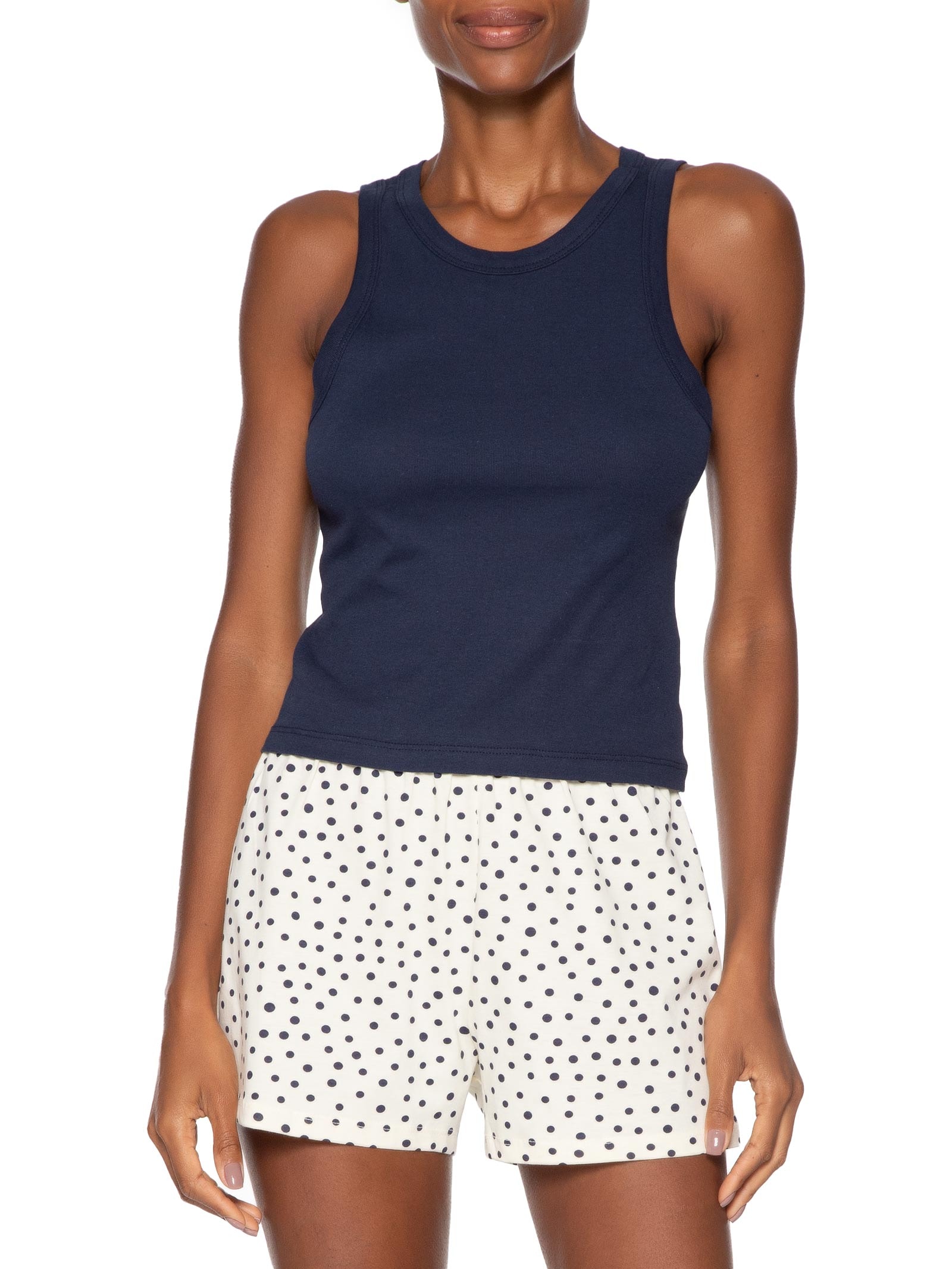 Pijama Feminino Sem Manga Azul Hering Intimates