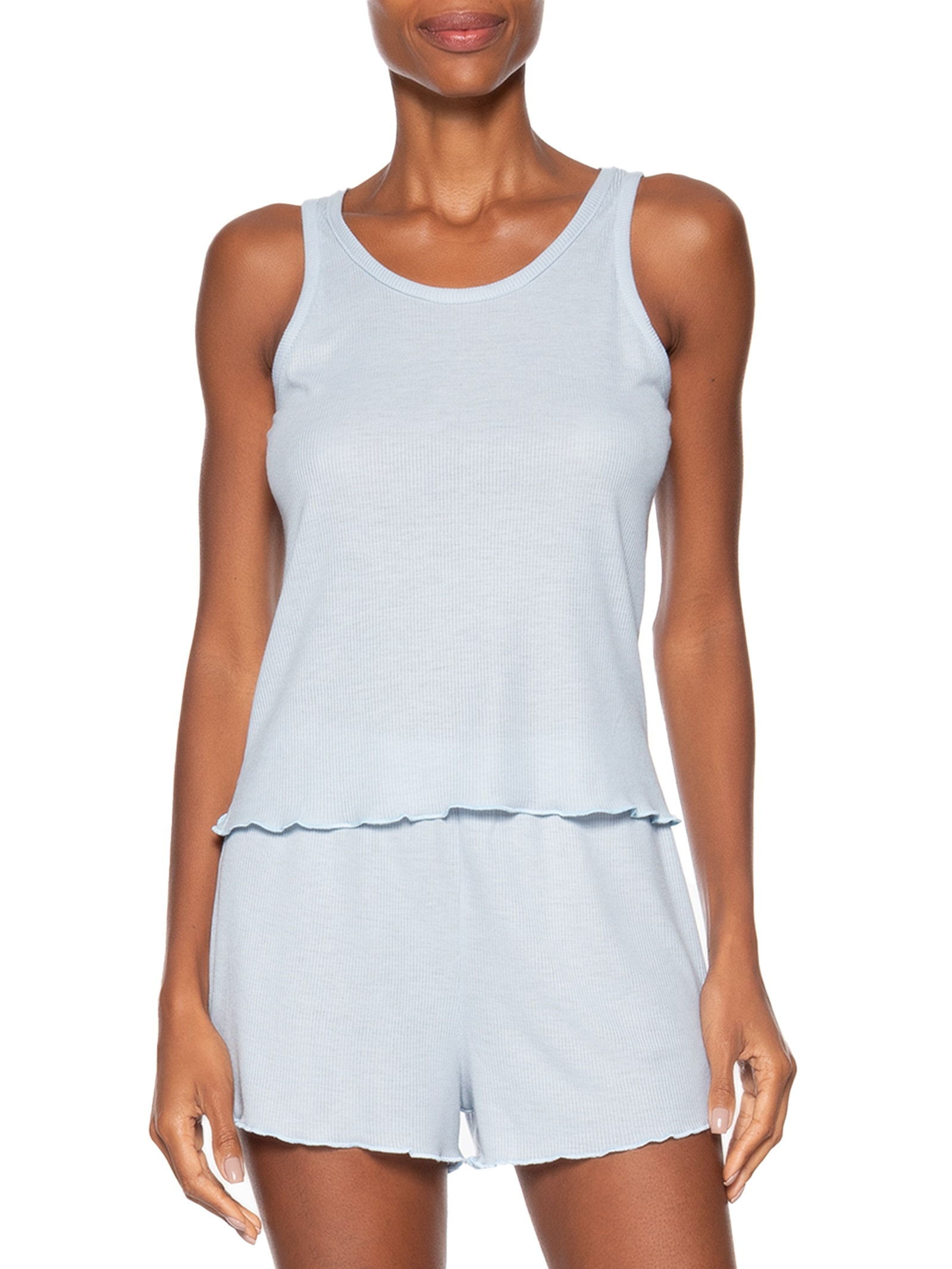 Pijama Feminino Sem Manga Azul Hering Intimates