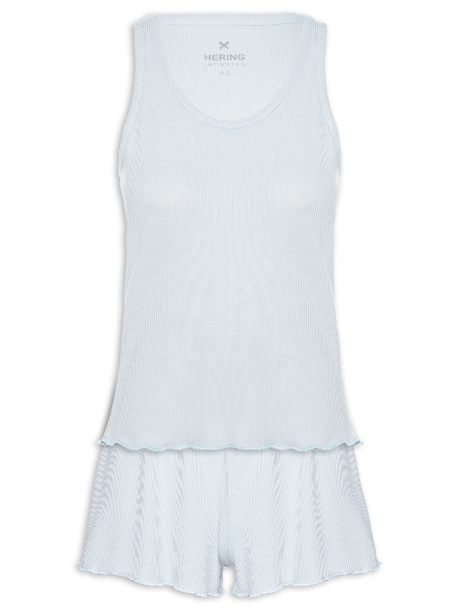 Pijama Feminino Sem Manga Azul Hering Intimates