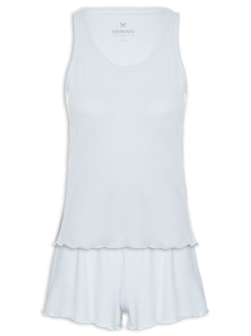 Pijama Feminino Sem Manga - Azul