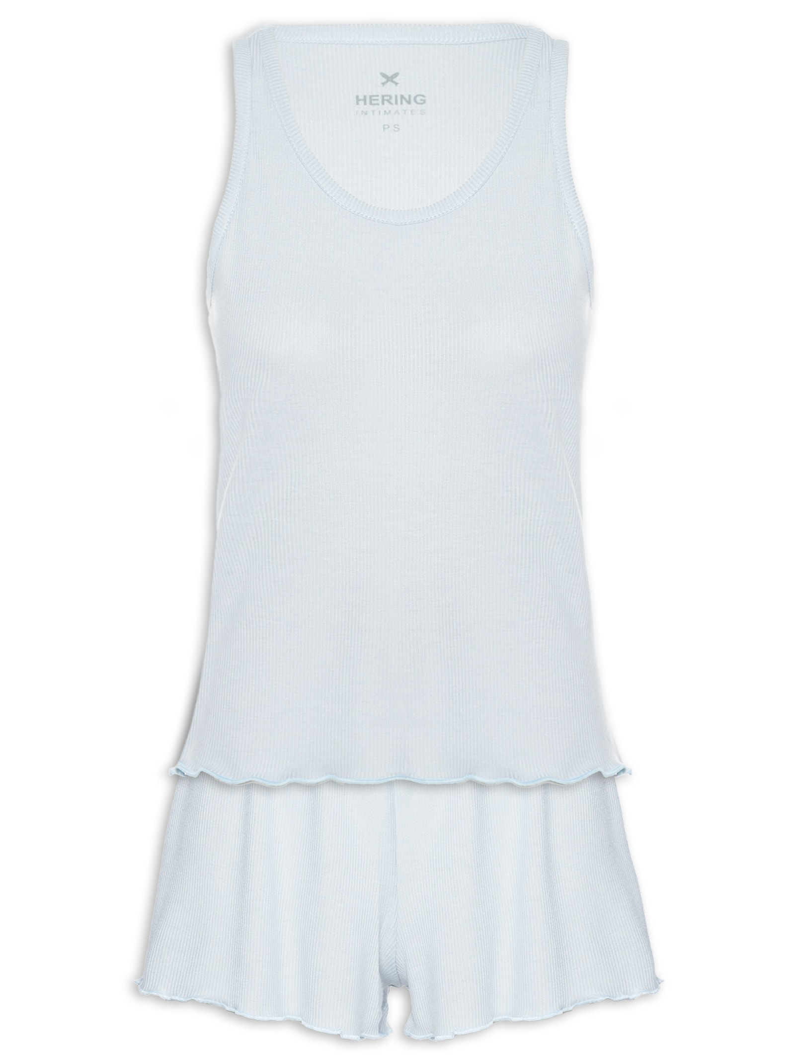 Pijama Feminino Sem Manga Azul Hering Intimates