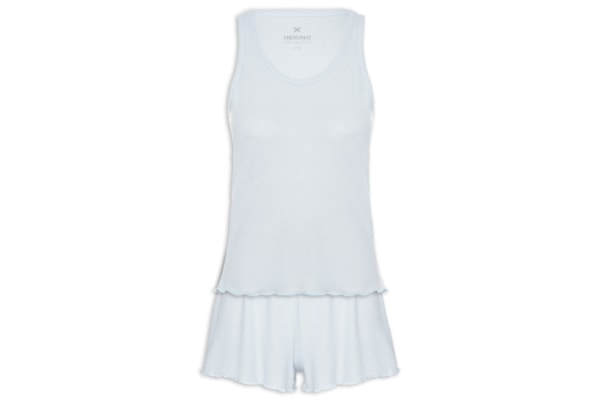 Pijama Feminino Sem Manga - Azul