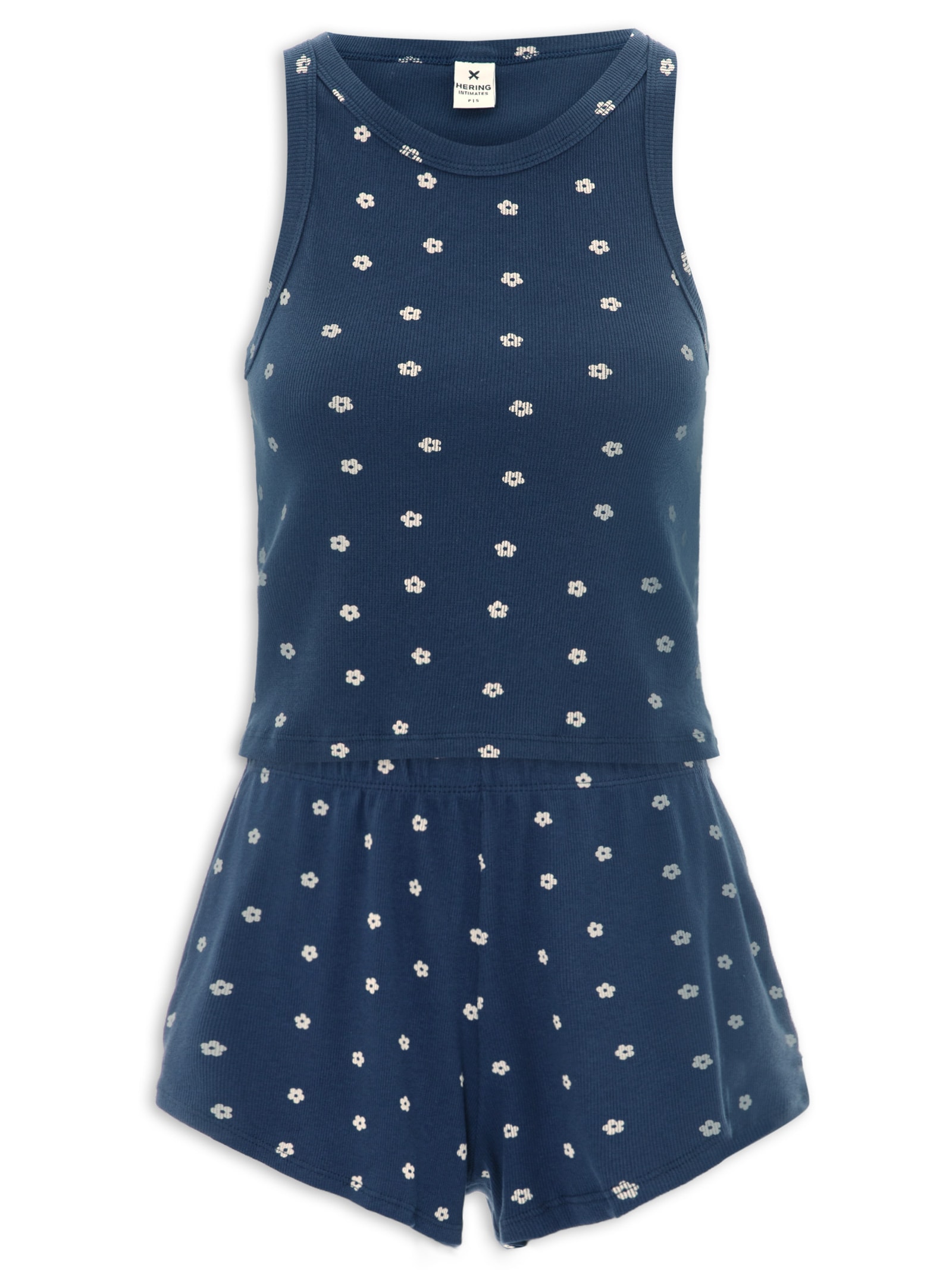 Pijama Feminino Sem Manga Azul Hering Intimates