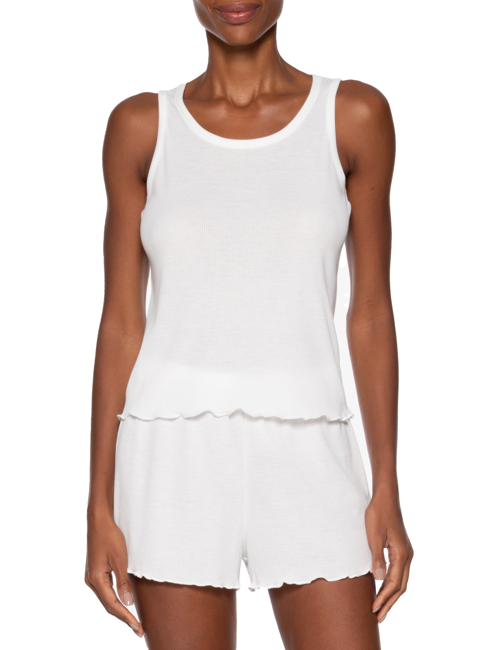 Pijama Feminino Sem Manga Off White Hering Intimates