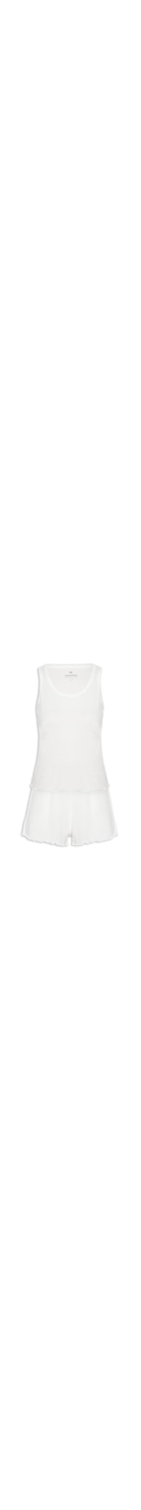 Pijama Feminino Sem Manga - Off White