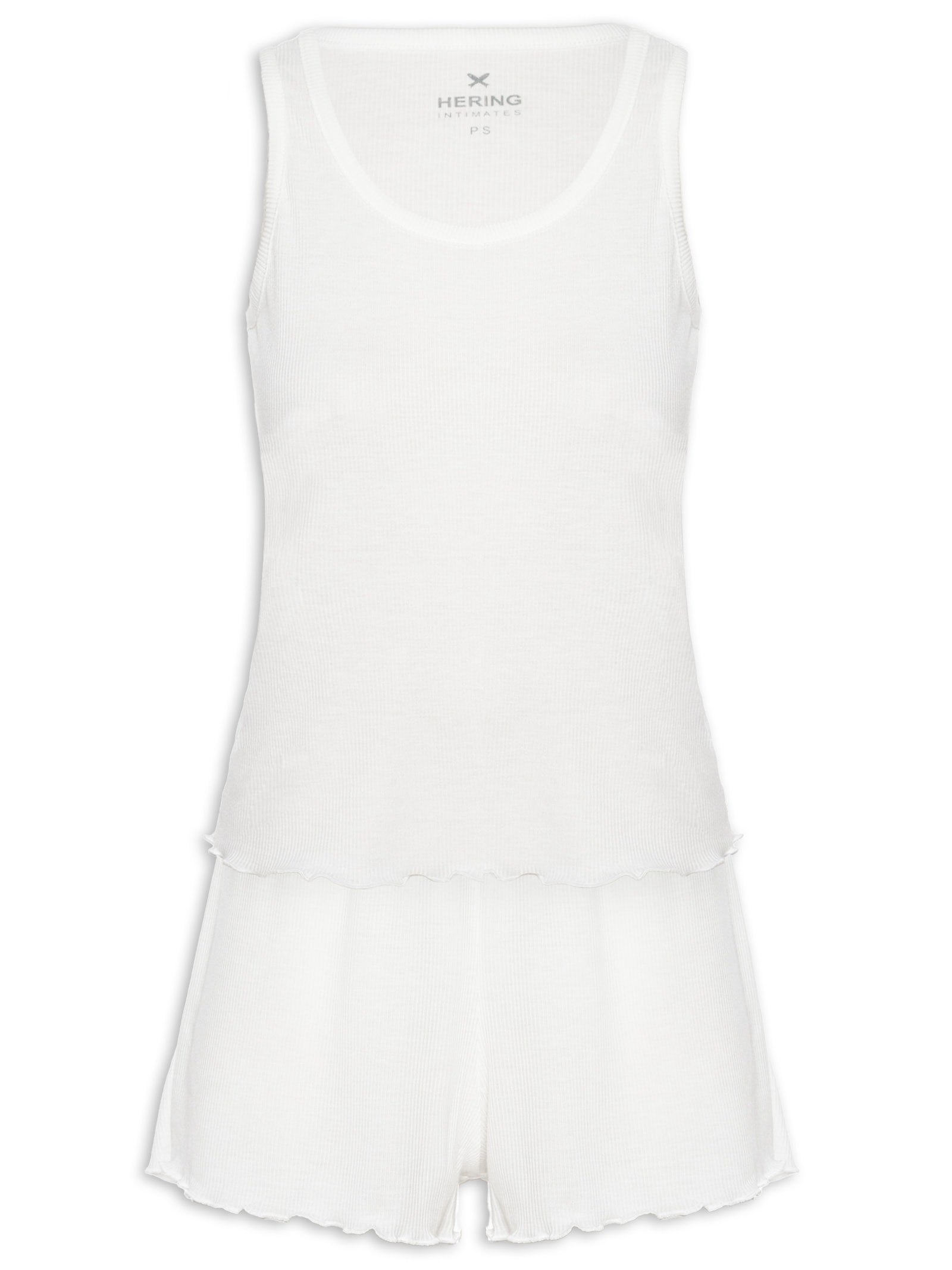 Pijama Feminino Sem Manga Off White Hering Intimates
