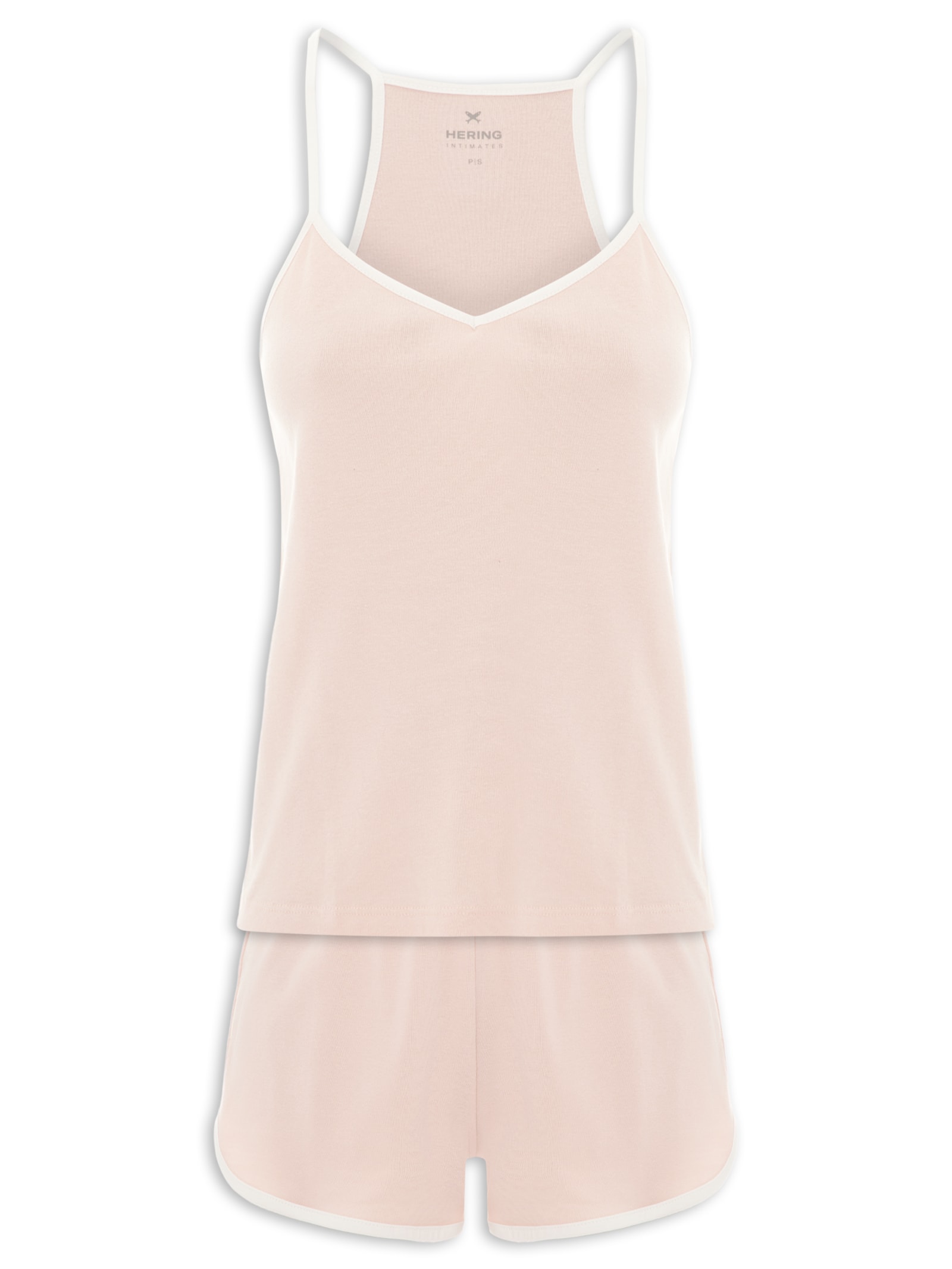 Pijama Feminino Sem Manga Rosa Hering Intimates