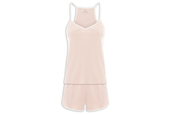 Pijama Feminino Sem Manga - Rosa