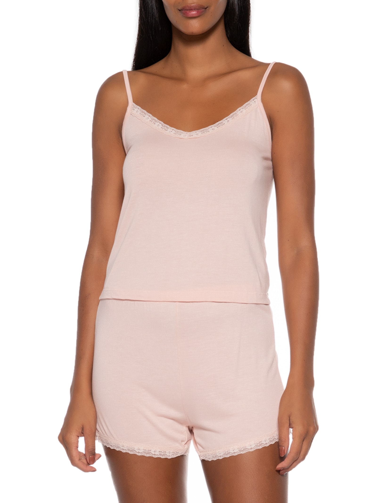 Pijama Feminino Sem Manga Rosa Hering Intimates