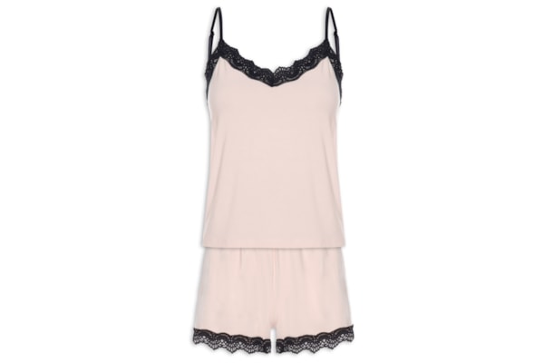 Pijama Feminino Sem Manga - Rosa