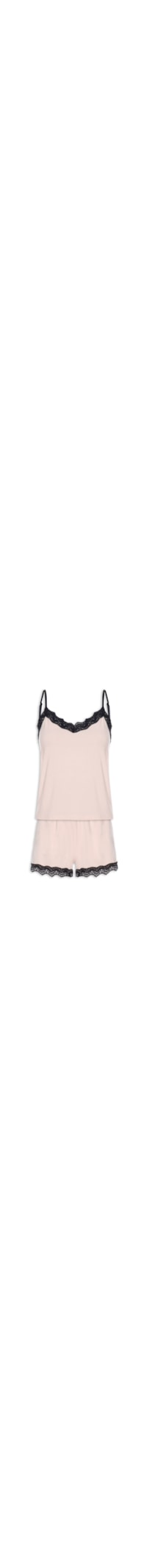 Pijama Feminino Sem Manga - Rosa