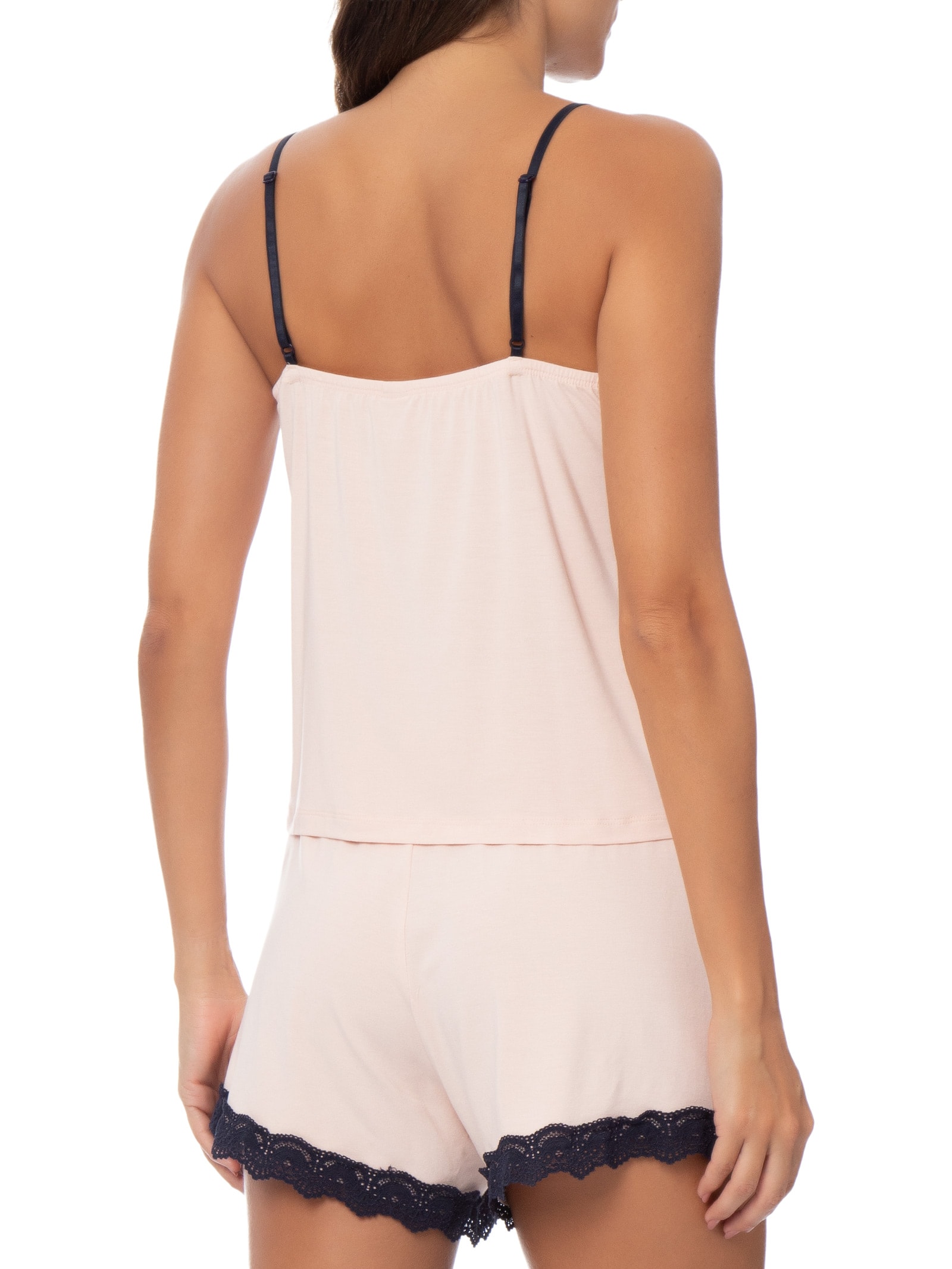 Pijama Feminino Sem Manga Rosa Hering Intimates