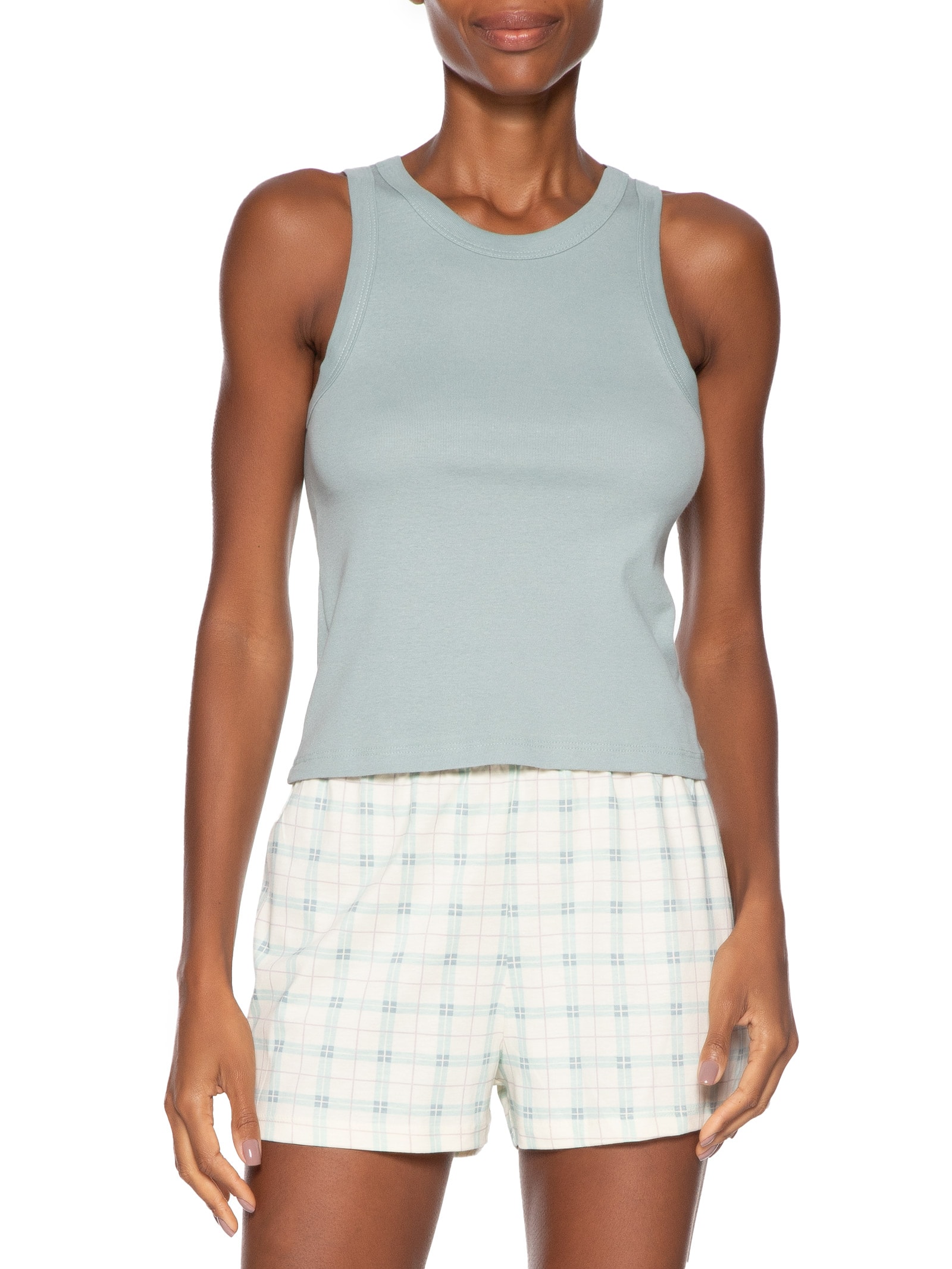 Pijama Feminino Sem Manga Verde Hering Intimates