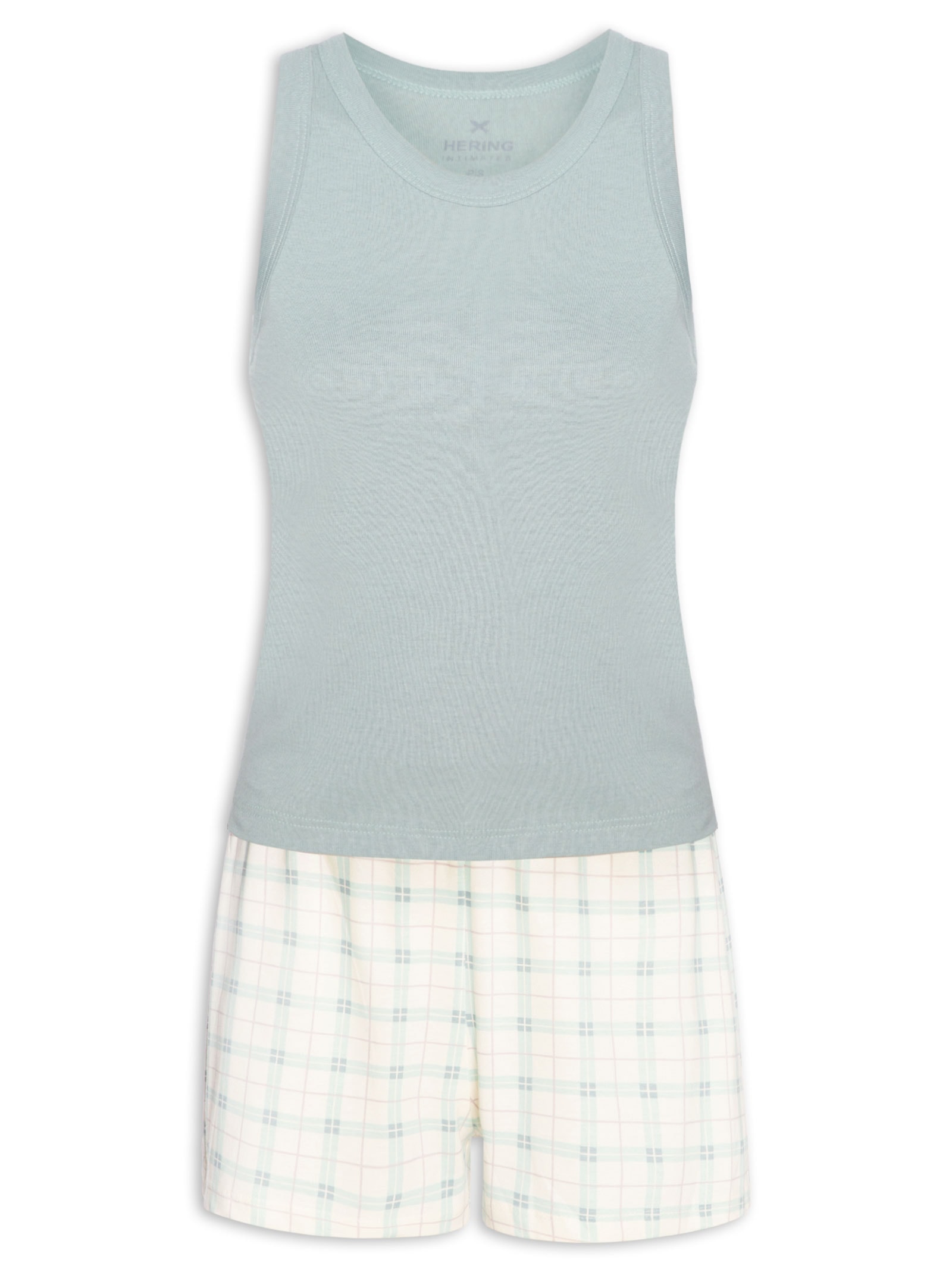 Pijama Feminino Sem Manga Verde Hering Intimates