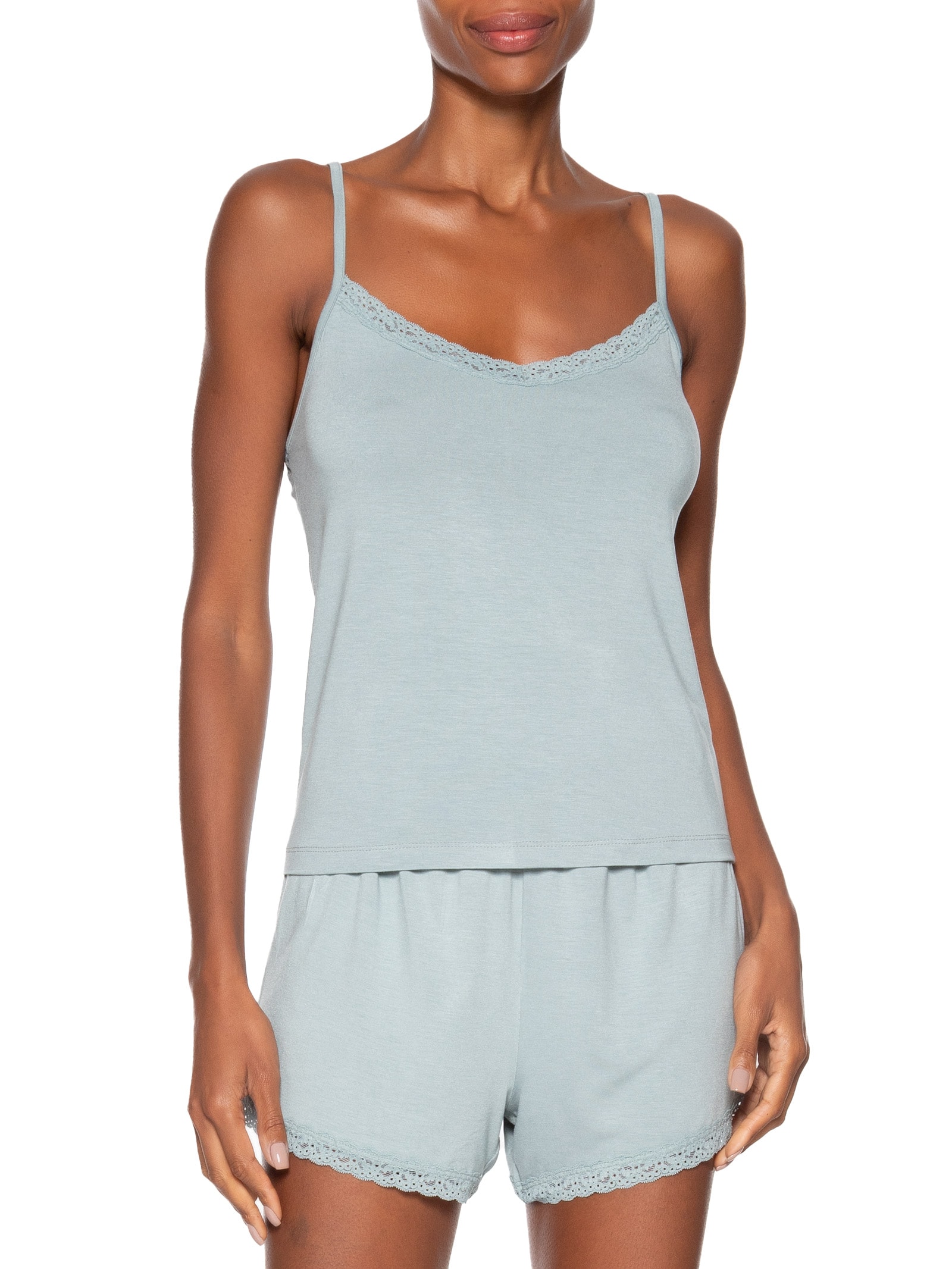 Pijama Feminino Sem Manga Verde Hering Intimates