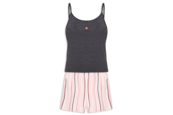 Pijama Feminino Sem Manga – Cinza