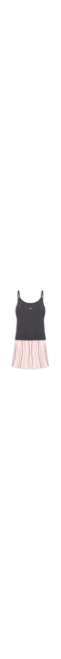 Pijama Feminino Sem Manga – Cinza