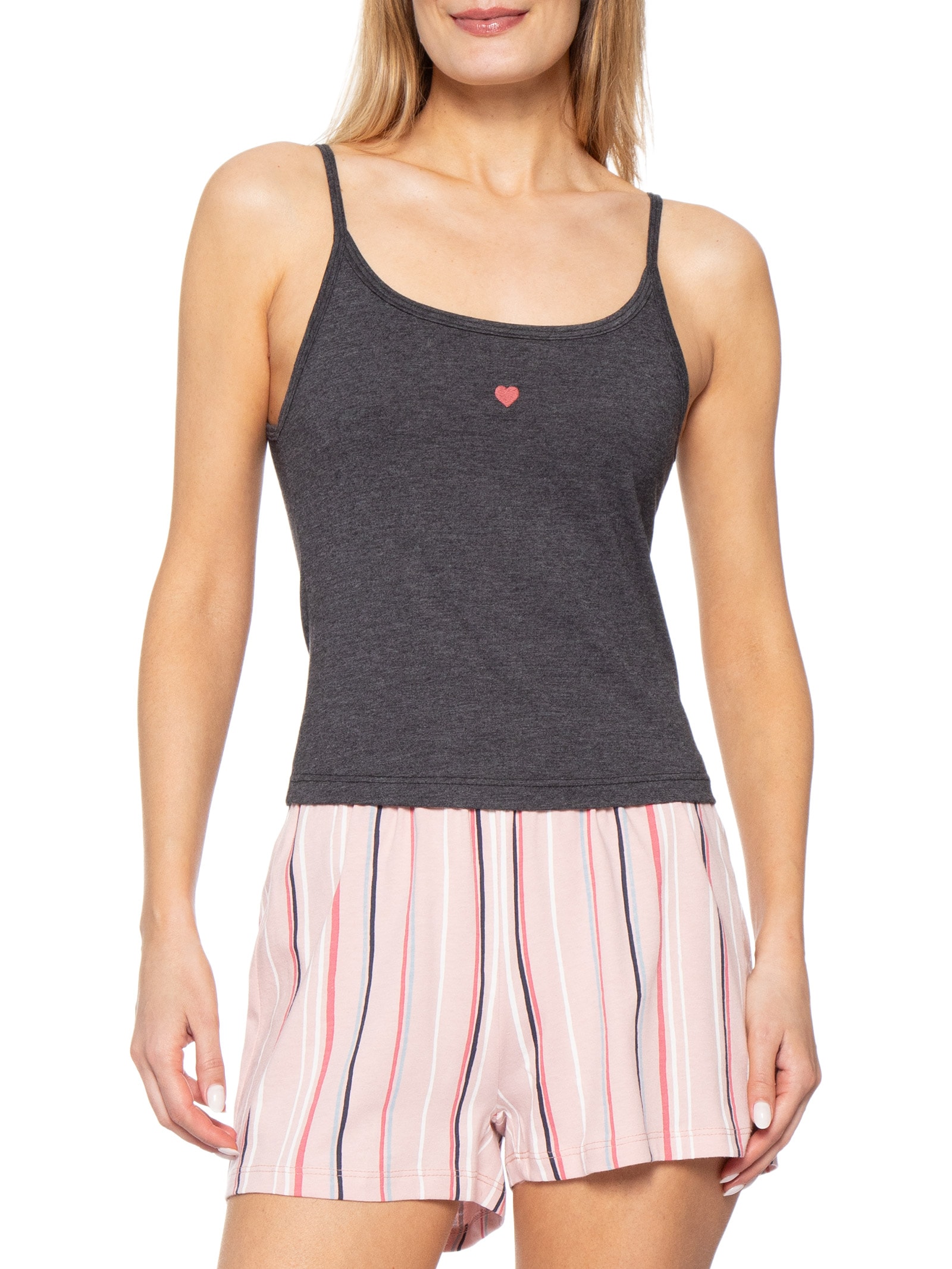 Pijama Feminino Sem Manga – Cinza Hering Intimates