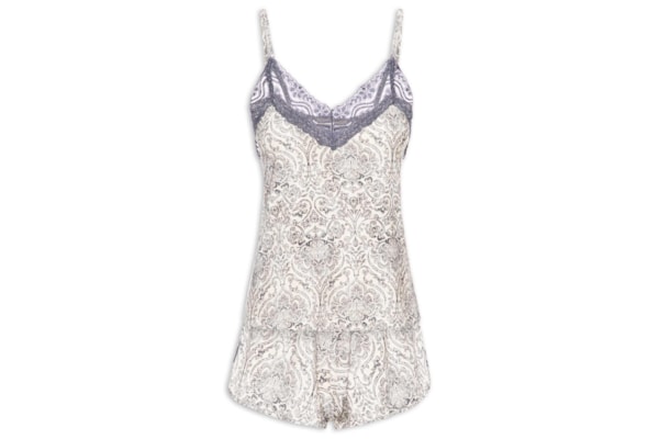 Pijama Feminino Short Doll - Cinza