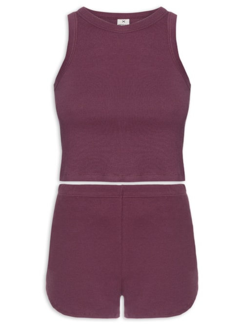 Pijama Feminino – Vinho