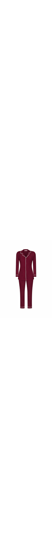 Pijama Longo Classic Malbec - Vermelho