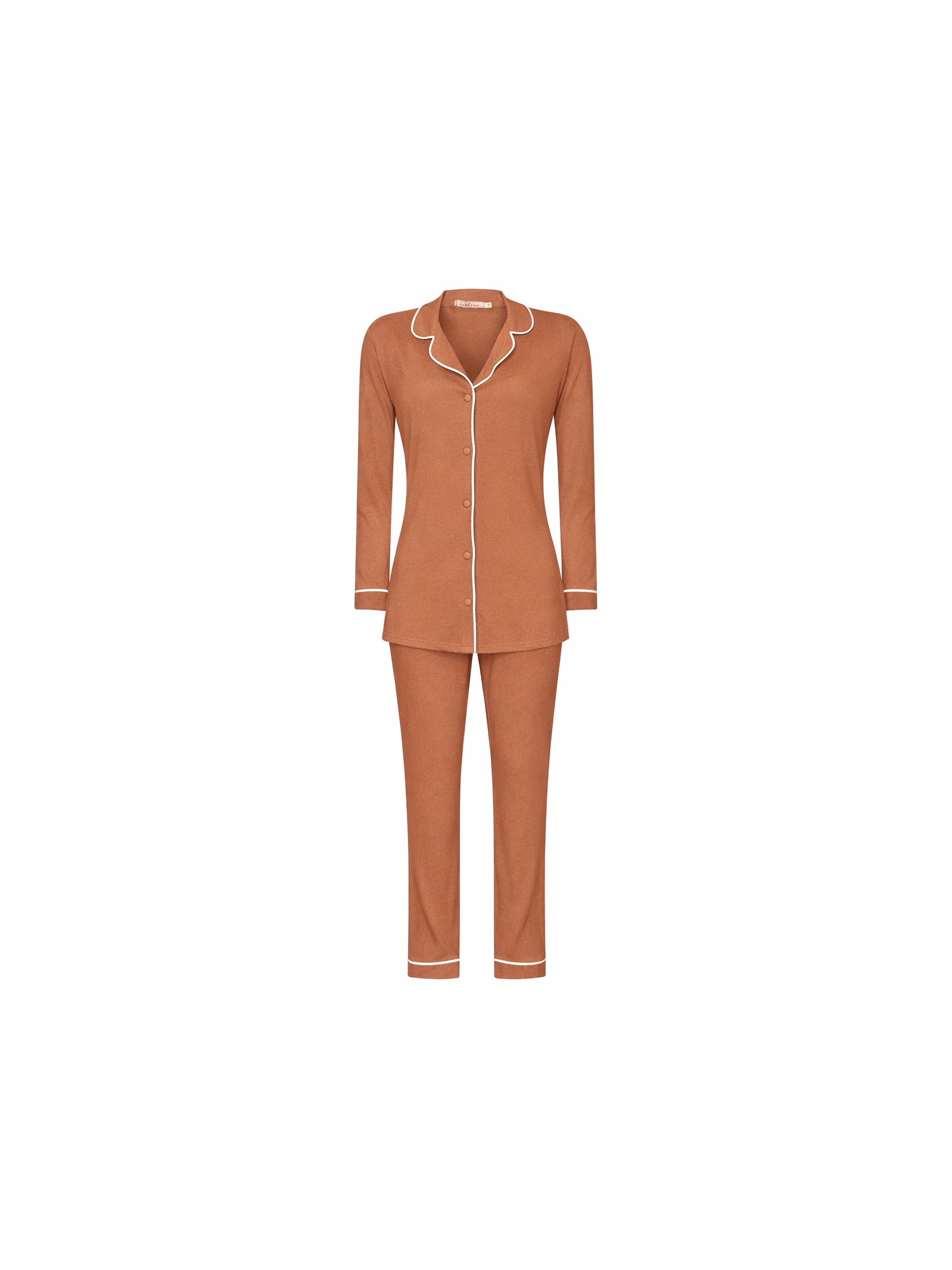 Pijama Longo Classic Mocha Marrom Suntime
