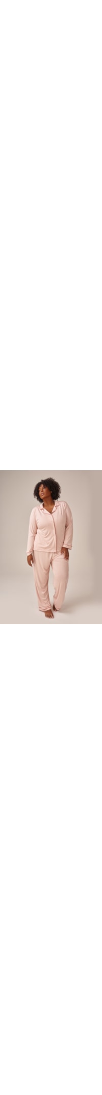 Pijama Longo Classic - Rosa