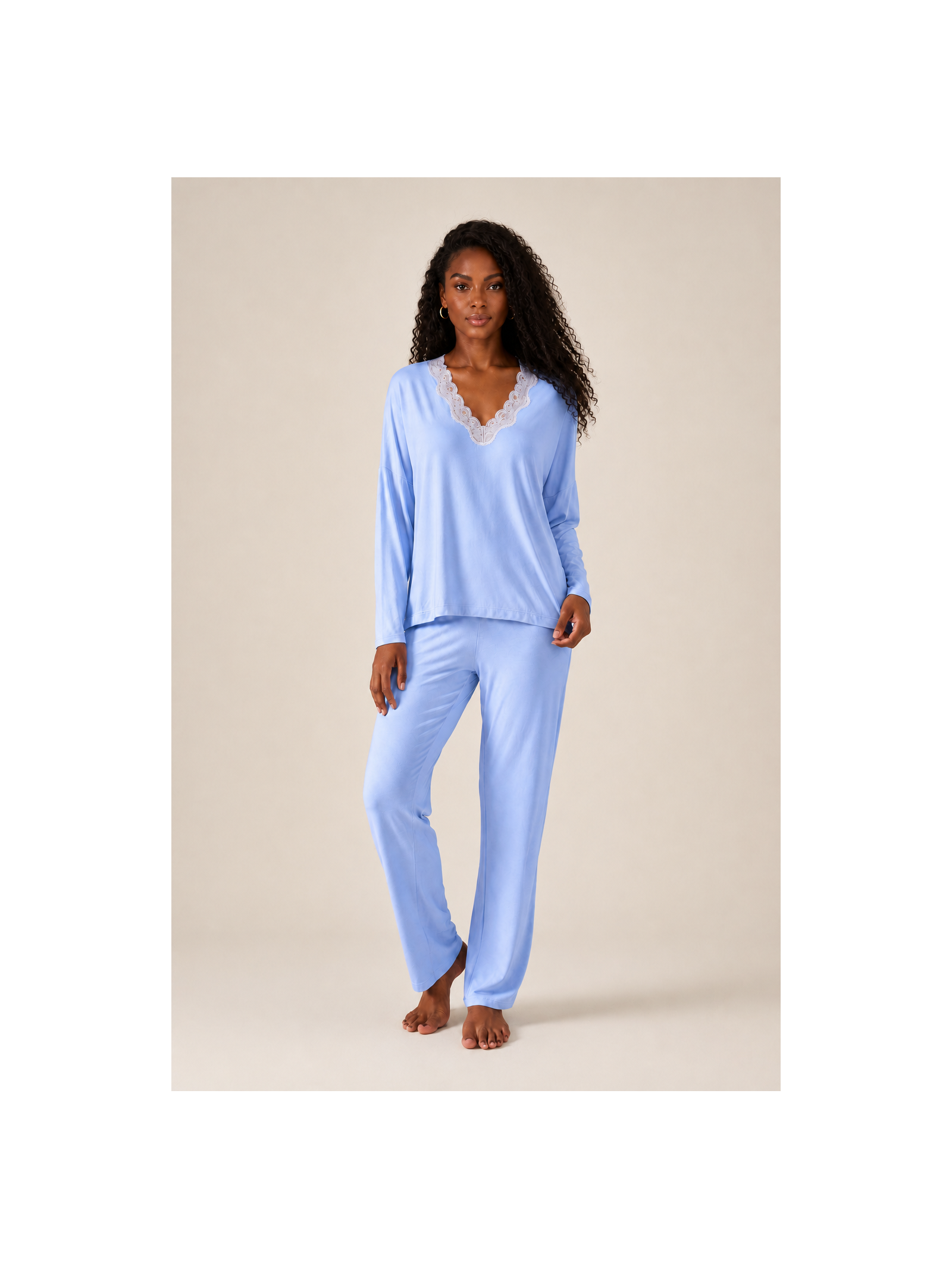 Pijama Longo Sweet Baby Blue Azul Suntime