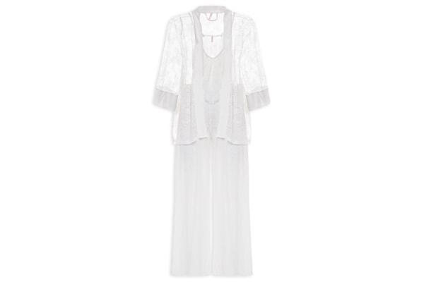 Pijama Longo Trio Renda Feminino Almar  – Branco