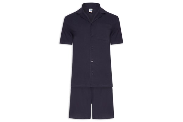 Pijama Masculino Americano em Algodão - Azul