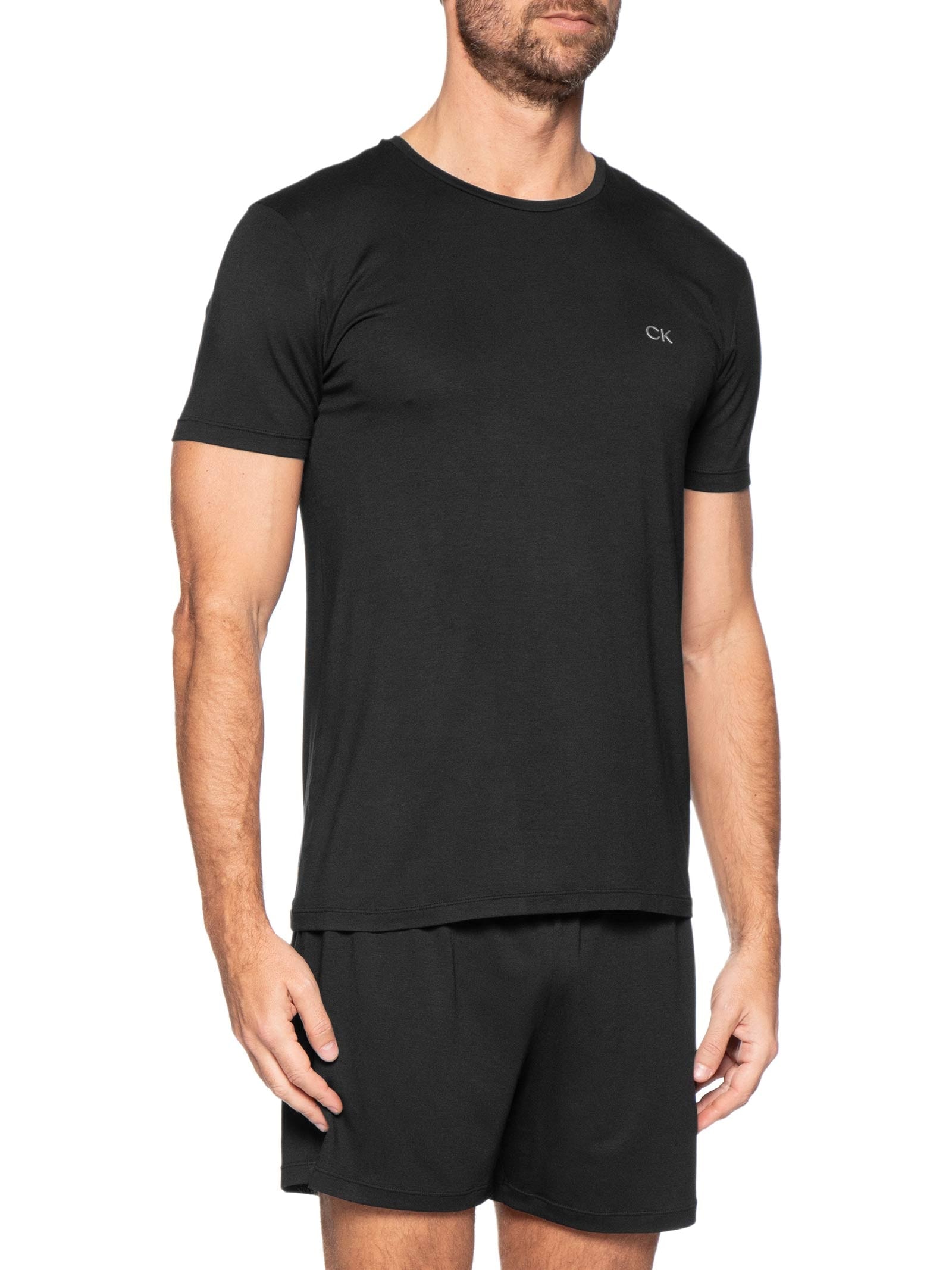 Pijama Masculino Bermuda com Bolso Modal – Preto Calvin Klein Underwear