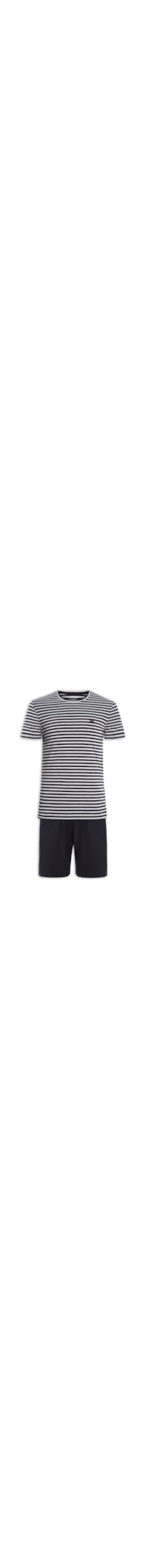 Pijama Masculino Bermuda E Camiseta - Preto