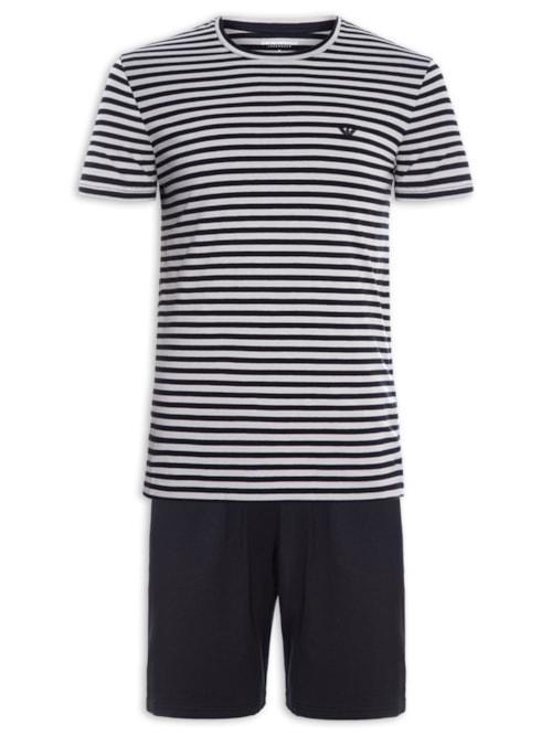 Pijama Masculino Bermuda E Camiseta – Preto