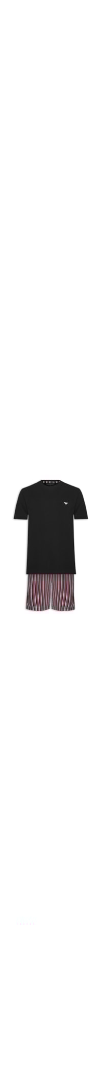 Pijama Masculino Bermuda E Camiseta - Preto