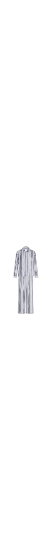 Pijama Masculino Camisa Com Calça Tricoline - Cinza