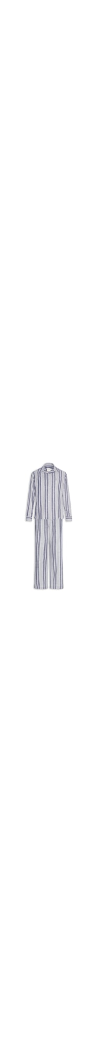 Pijama Masculino Camisa Com Calça Tricoline - Cinza