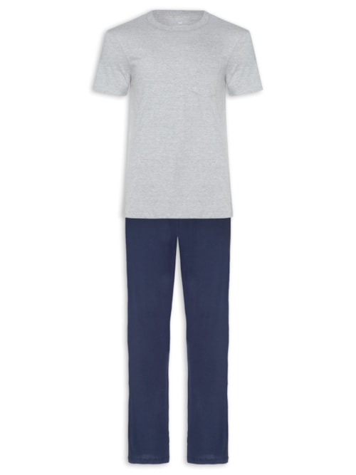 Pijama Masculino Camiseta Com Calça – Azul
