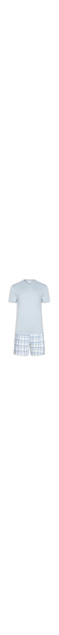 Pijama Masculino Camiseta Com Short Estampado - Azul