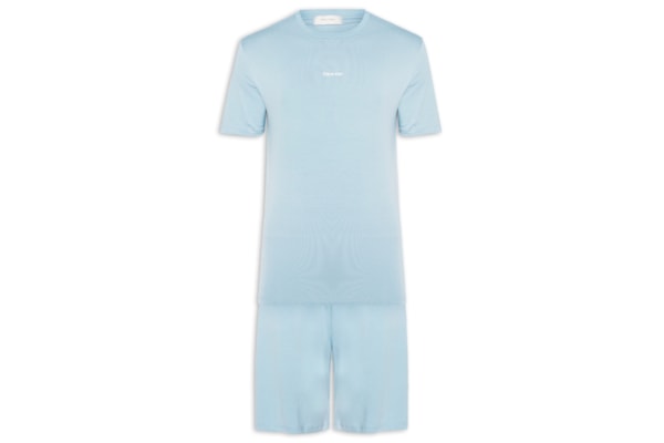 Pijama Masculino Com Bermuda Em Pima Cotton - Azul