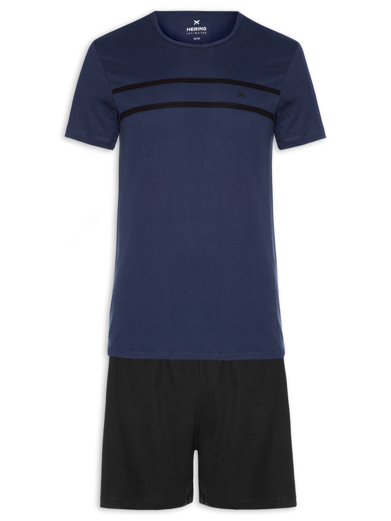 Pijama Masculino Com Detalhe Contrastante Preto Hering Intimates