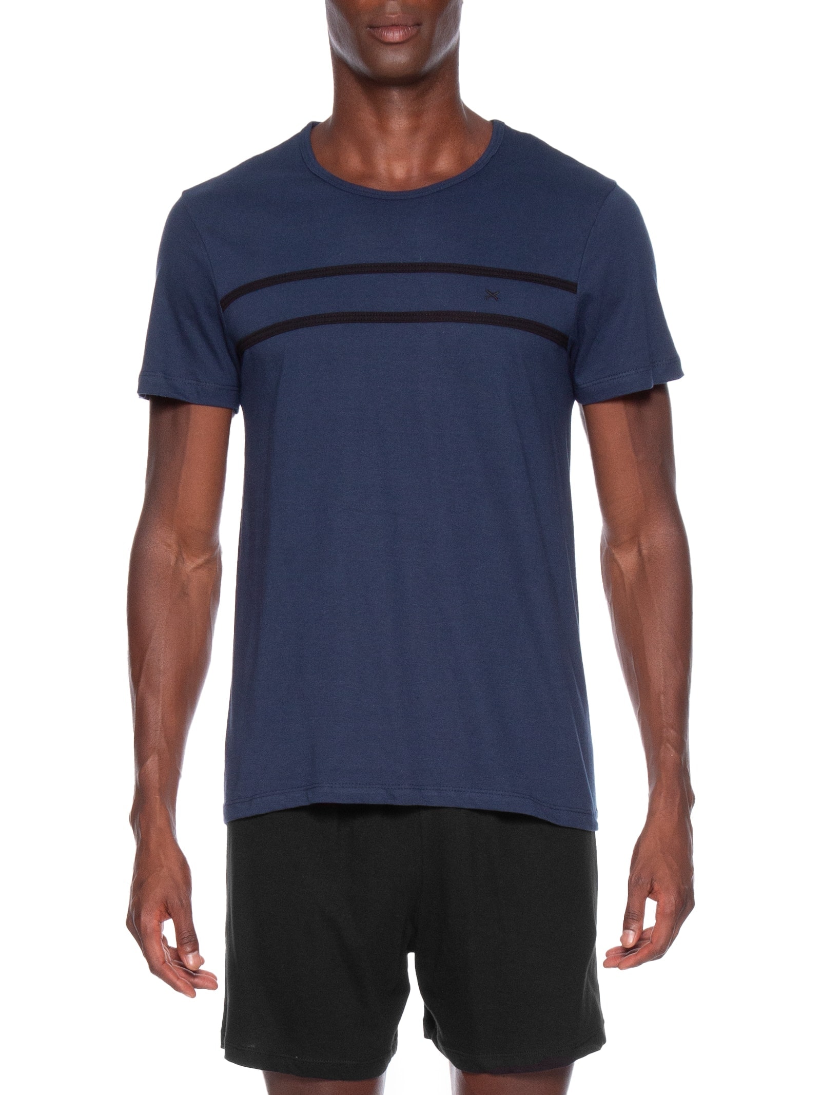 Pijama Masculino Com Detalhe Contrastante Preto Hering Intimates