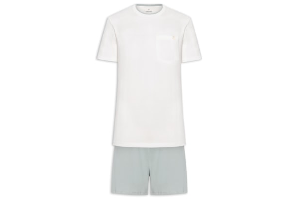 Pijama Masculino Curto - Branco