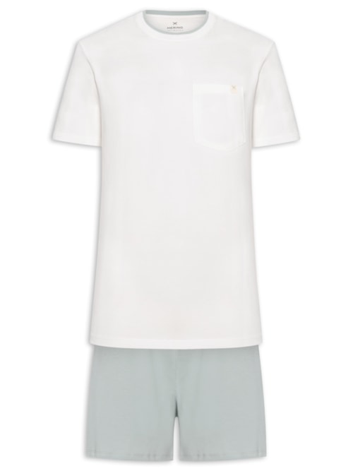 Pijama Masculino Curto – Branco