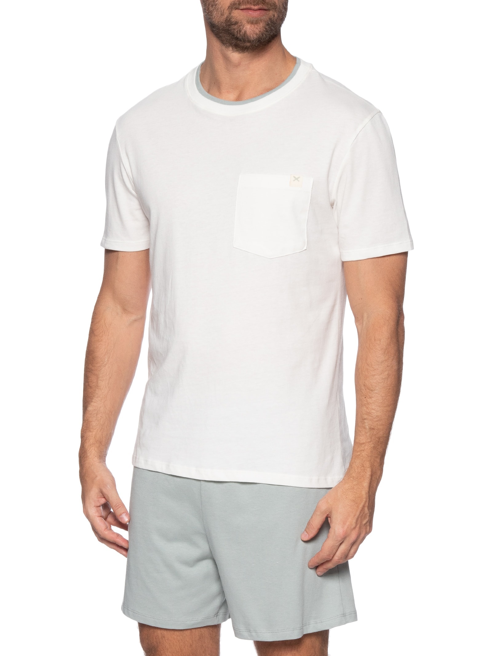 Pijama Masculino Curto Branco Hering Intimates