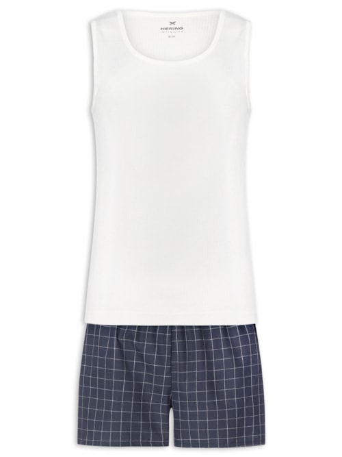 Pijama Masculino Curto – Branco