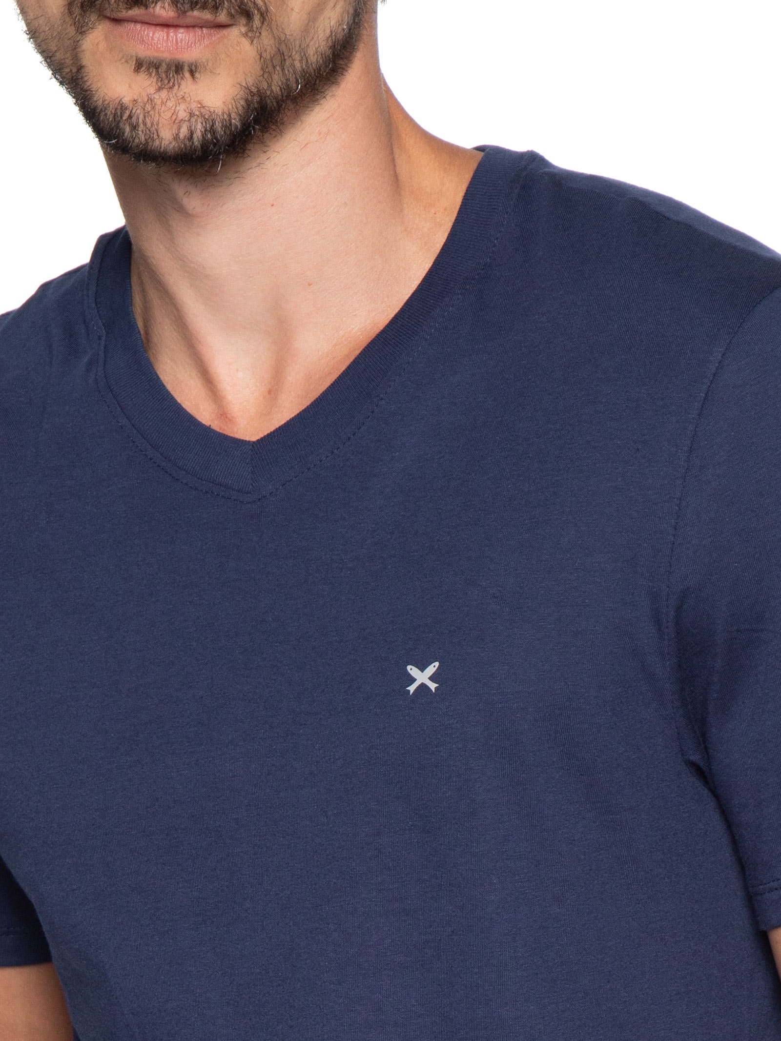 Pijama Masculino Curto Com Bordado Azul Hering Intimates