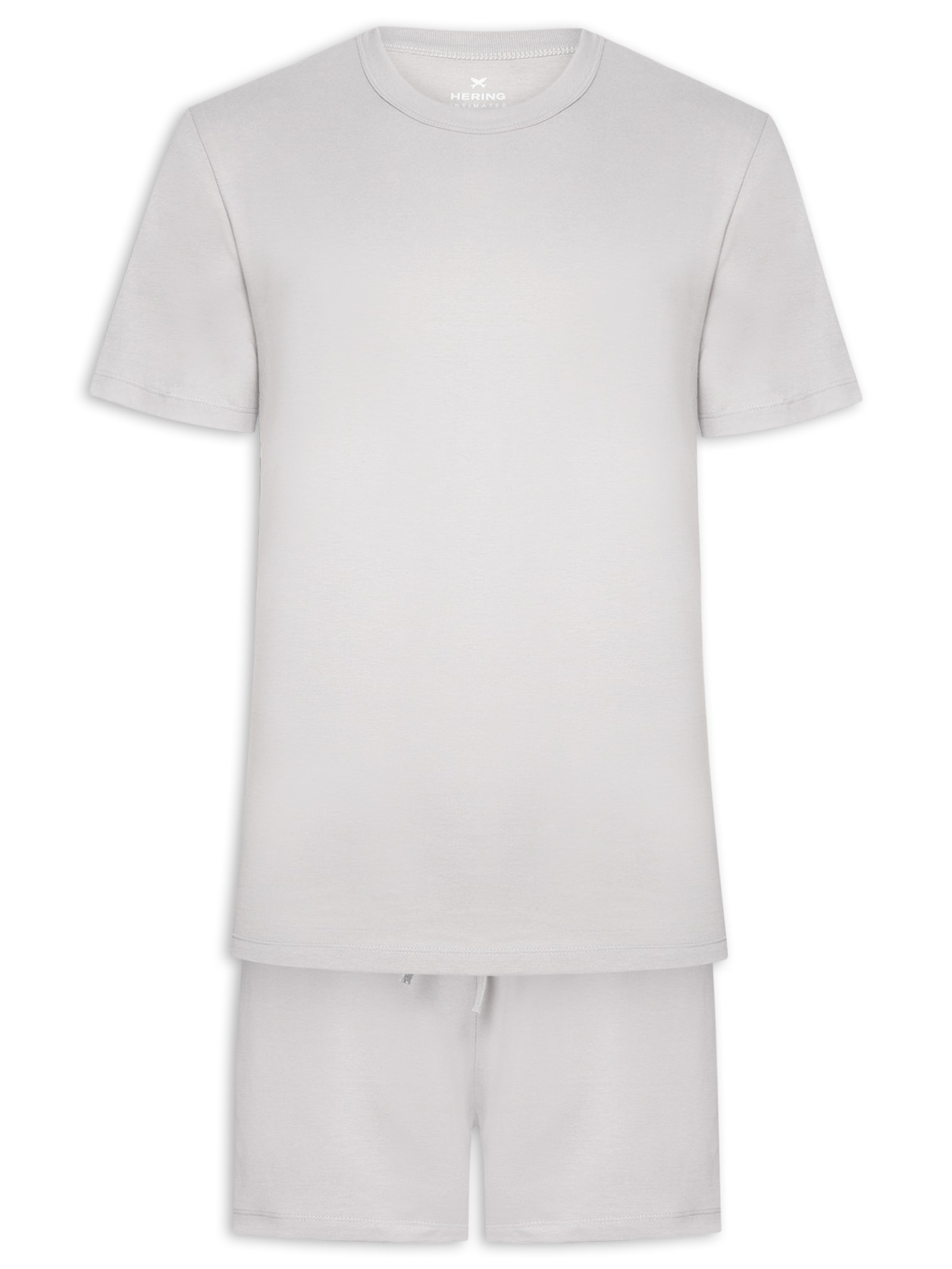 Pijama Masculino Curto Com Porta Pijama Cinza Hering Intimates