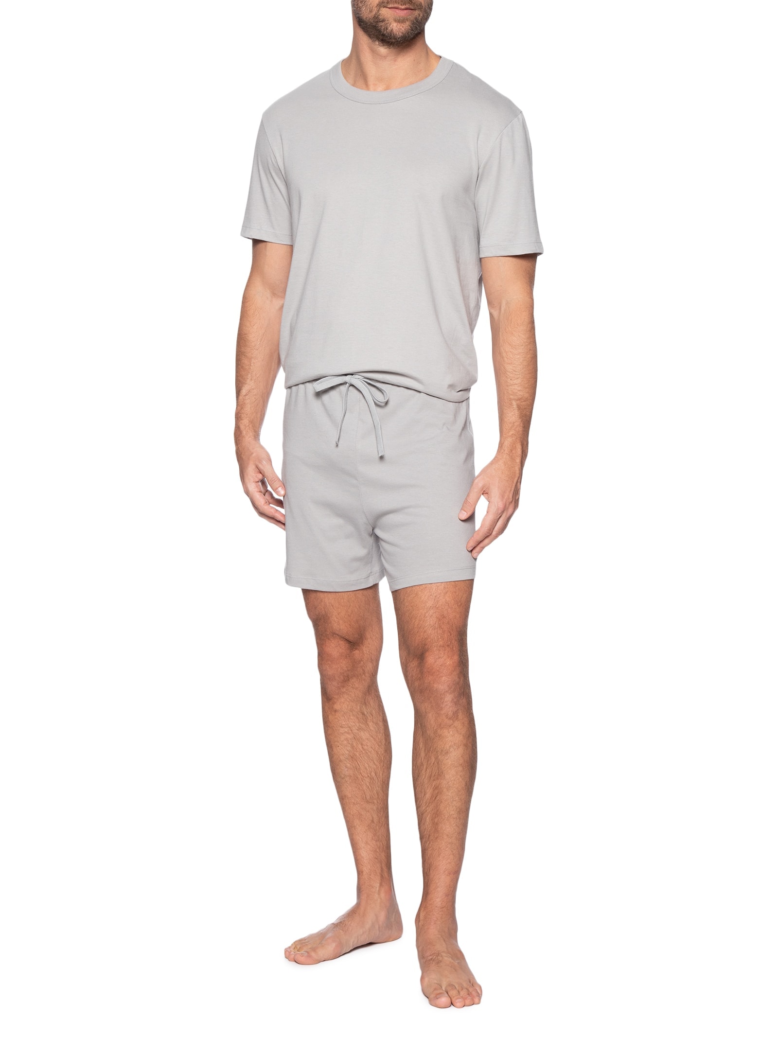 Pijama Masculino Curto Com Porta Pijama Cinza Hering Intimates