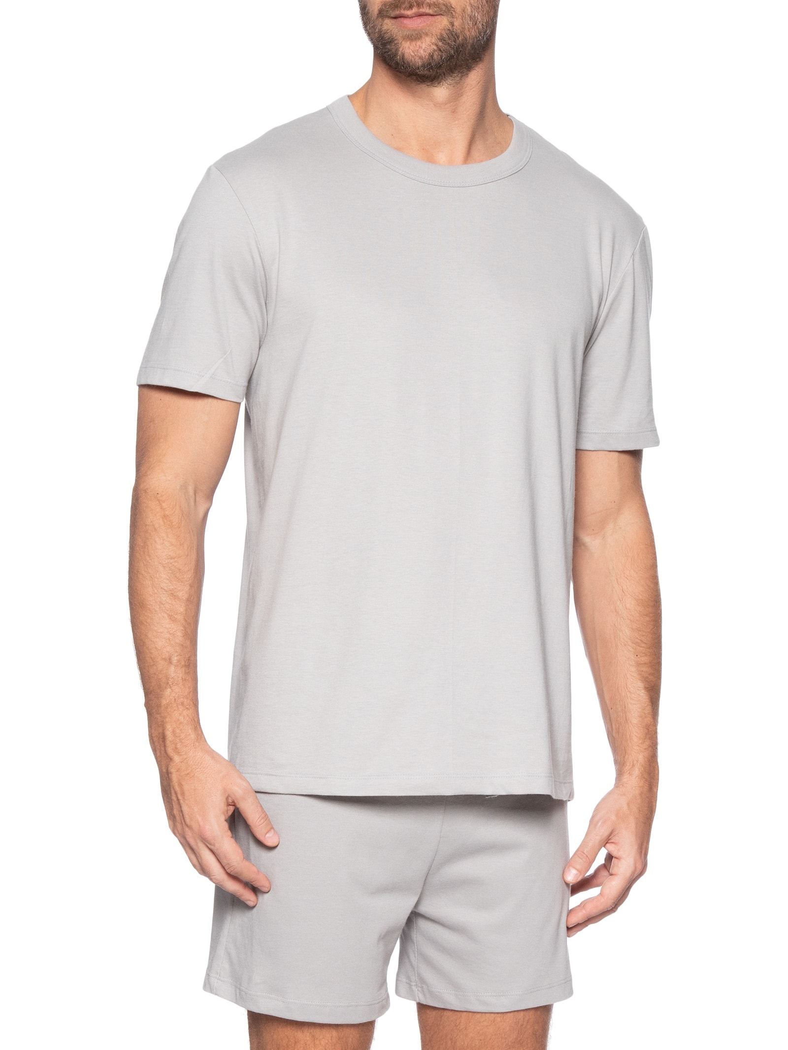 Pijama Masculino Curto Com Porta Pijama Cinza Hering Intimates